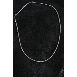 BFS 316L Çelik Örme Zincir Model Gümüş Renk Erkek Kolye