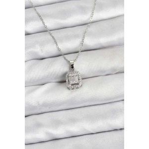 BFS 316L Çelik Zincir Gümüş Renk Baget Model Kadın Kolye