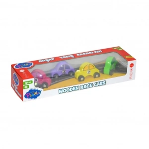BFS   380-ONY Onyıl, Playwood Ahşap Yarış Arabası 4lü