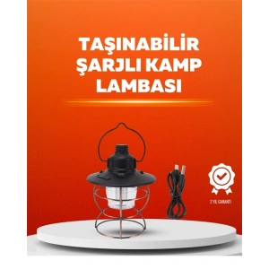 BFS 4 Fonksiyonlu Dekoratif Kamp Lambası – Tungsten Ampul, USB Çıkışlı