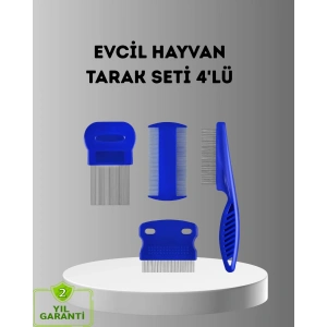 BFS 4’lü Kedi Köpek Tüy Temizleme Seti – Paslanmaz Çelik,Ergonomik ve Uzun Ömürlü