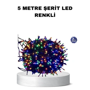 BFS 50 Ampullü 5 Metre LED Işık – 8 Modlu, Enerji Tasarruflu Dekoratif Aydınlatma