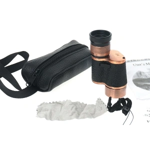 BFS 6x24  Baıgısh, Askeri Tarzi Pirinç Ve Deri Kaplamalı, Deri Çantalı Monocular Dürbün Princ