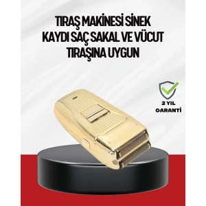 BFS Altın Kaplama Kablolu Erkek Tıraş Makinesi Favori Aparatlı