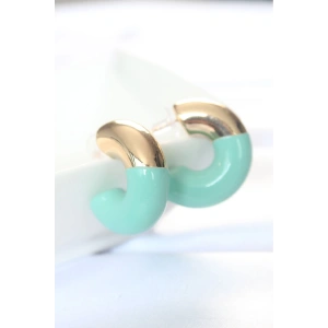 BFS CCB Turkuaz Gold Çift Renk Küpe