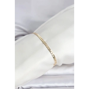 Mey İthalat® CM 14K Gold Renk Zincirli Model Kadın Bileklik