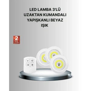 BFS Dekoratif ve Pratik 3’lü Kumandalı Spot LED Aydınlatma