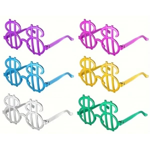 BFS   Dolar Şekilli Metalize Parti Gözlüğü 6 Adet