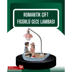 BFS El Ele Tutuşan Çift Figürlü Dekoratif Gece Lambası Romantik Tasarım