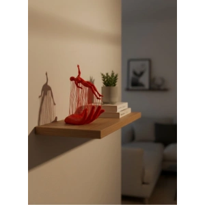 BFS El Formlu İnsan Figürü Kırmızı Modern Dekoratif Biblo Soyut Tasarım 12x18 cm