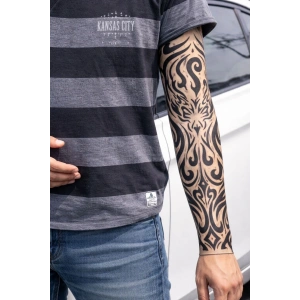 BFS Giyilebilir Kol Dövmesi Çorap Dövme 3d Baskılı Kol Bacak Dövme 2 Adet Model 11