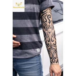 BFS Giyilebilir Kol Dövmesi Çorap Dövme 3D Baskılı Kol Bacak Dövme 2 Adet Model 11