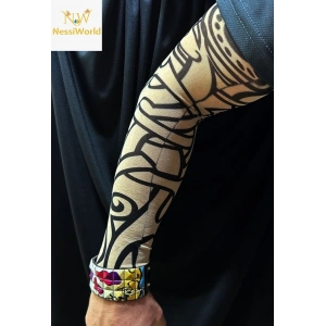 BFS Giyilebilir Kol Dövmesi Çorap Dövme 3D Baskılı Kol Bacak Dövme 2 Adet Model 12