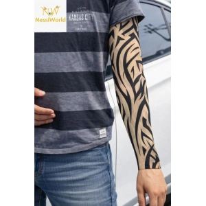 BFS Giyilebilir Kol Dövmesi Çorap Dövme 3D Baskılı Kol Bacak Dövme 2 Adet Model 2