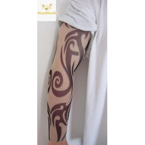 BFS Giyilebilir Kol Dövmesi Çorap Dövme 3D Baskılı Kol Bacak Dövme 2 Adet Model 6