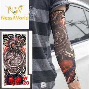 BFS Giyilebilir Kol Dövmesi Çorap Dövme 3D Baskılı Kol Bacak Dövme 2 Adet Model 7