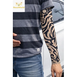 BFS Giyilebilir Kol Dövmesi Çorap Dövme 3D Baskılı Kol Bacak Dövme 2 Adet Model 9