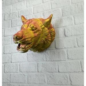 BFS Gold Kurt Duvar Aksesuarı Asılabilir 3D Dekoratif Heykel 25x19 cm