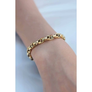 BFS Gold Renk Çelik Zincir Kadın Bileklik