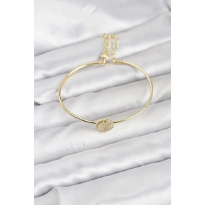 BFS Gold Renk Pirinç Model Kadın Bileklik