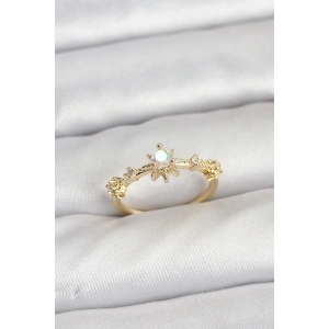 BFS Gold Renk Pirinç Yıldız Model Kadın Yüzük