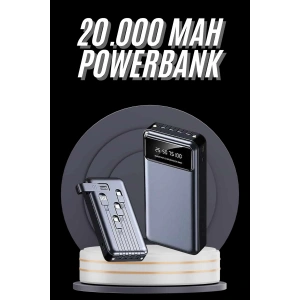 BFS Hızlı Şarj Özellikli 20.000 Mah Dijital Göstergeli USB Girişli Android ve İOS Uyumlu Powerbank