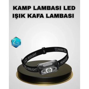 BFS IPX5 Su Geçirmez Şarjlı LED Kafa Feneri | Hareket Sensörlü, Ayarlanabilir 60° Far