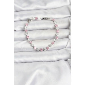 BFS Kare Zirkon Taşlı Gümüş Renk Kadın Bileklik