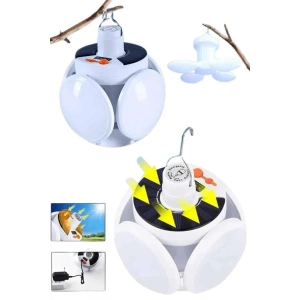 BFS Katlanabilir Askılı Kamp Lambası 5 Kanatlı Pratik Güneş Enerjili