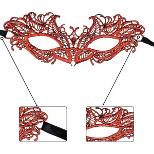 BFS   Kırmızı Dantel Masquerade Maskesi 5 No