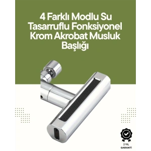 BFS Krom Musluk Başlığı | 4ü 1 Arada Su Çıkışı | Kolay Montajlı