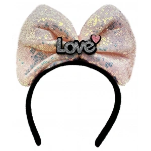 BFS   Led Işıklı 3 Farklı Fonksiyonda Yanan Toz Pembe Fiyonk Taç 20X17 cm