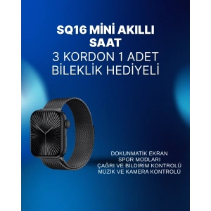BFS Mini Series 10 Akıllı Saat | 3 Kordon + Bileklik Hediyeli, Tüm Telefonlarla Uyumlu