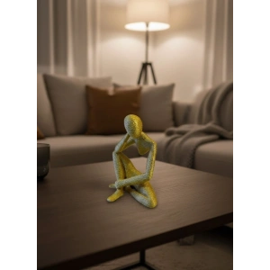 BFS Minimal Sarı İnsan Figürü Biblo Ev ve Ofis Dekoru