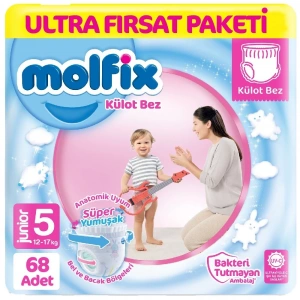 BFS   Molfix Külot Bez Ultra Fırsat Paketi 5 Beden 12-17 Kg 68 Adet