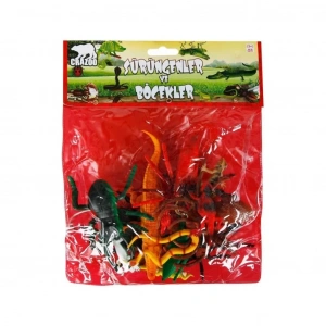 BFS Nessiworld 0716 Sürüngenler ve Böcekler Poşetli Hayvan Oyun Seti 13lü