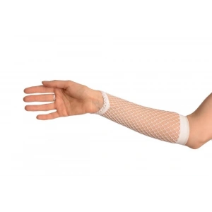 BFS Nessiworld  Beyaz Renk Parmak Arası File Örgü Eldiven 26 cm