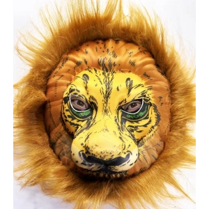 BFS   Peluş Aslan Maskesi Kahverengi Yeleli Mega Peluş 33 No