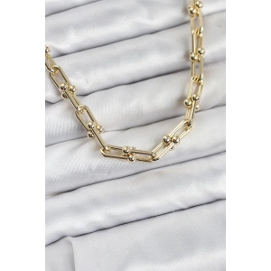 BFS Pirinç Gold Renk Tifani Model Kadın Kolye