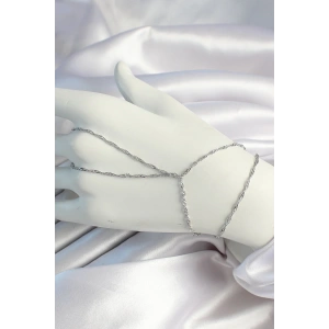 BFS Pirinç Gümüş Renk Esnek Burgu Zincirli Şahmeran