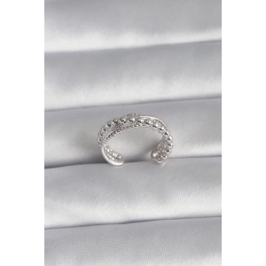 BFS Pirinç Gümüş Renk Kadın Yüzük