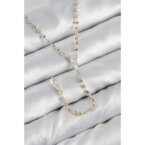 BFS Pirinç Zirkon Taşlı Gold Renk Kadın Y Kolye