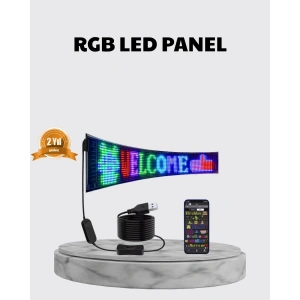 BFS RGB LED Panel – Çok Renkli, Kumandalı, USB Bağlantılı Yazı ve GIF Gösterimli Akıllı Lamba