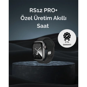 BFS RS12 PRO+ 2025 Serisi Uzun Şarj Süreli Garantili Full Ekranlı Özel Üretim Akıllı Saat – 2GB Hafıza, AMOLED, GPS, Sesli Arama