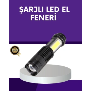 BFS Şarjlı Mini LED El Feneri 2000 Lümen Su Geçirmez