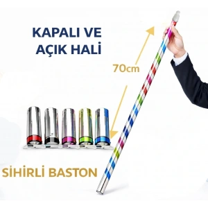 BFS Sihirli Açılır Baston – Mendilden Bastona İlizyon Oyunu (70 Cm)