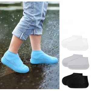 BFS  Silikon Ayakkabı Kılıfı Kaymaz Su Kir Geçirmez   L Beden Siyah