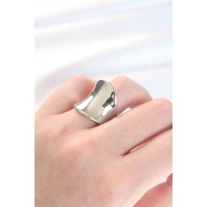 BFS Silver Renk Ayarlanabilir Kavisli Ayna Yüzük