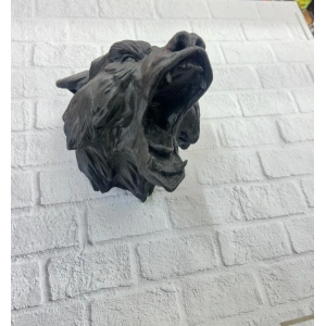 BFS Siyah Ayı Duvar Süsü Dekoratif Asılabilir Heykel Ev Ofis Aksesuarı