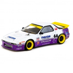 BFS   Tarmac Works 1/64 Pandem Mazda RX-7 FC3S White / purple - HOBBY64